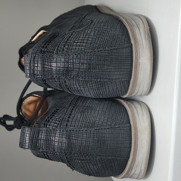 Ganter Gabriel gray plain toe embossed leather shoes size 9.5G - Picture 4 of 7